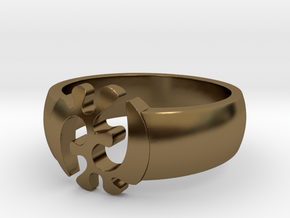 S11: Adinkra Rings - Series 1: GyeNyame in Polished Bronze
