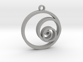 Fibonacci Circles Necklace in Aluminum