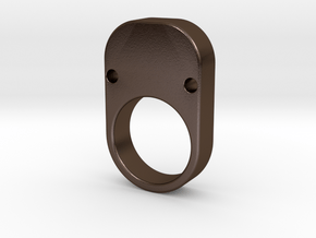 Loop Keychain Knuckle in Polished Bronze Steel
