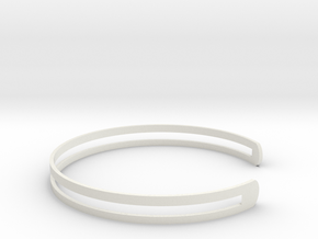 Bracelet Ø 68 mm/Ø2.677 Large in White Natural Versatile Plastic