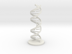 DNA Helix in White Natural Versatile Plastic