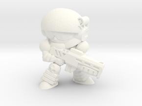 CORPORATION TROOPER (EYES RIGHT) in White Processed Versatile Plastic
