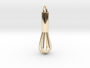 Whisk Pendant in 14k Gold Plated Brass