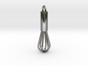 Whisk Pendant in Polished Silver