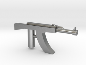 Ak-47 Minifigure Gun 1.3 in Natural Silver