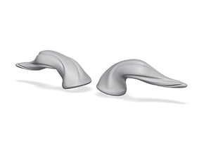 Horns Twist Vine: SD horns pointing Down in Tan Fine Detail Plastic