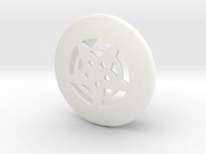 Mattress Button in White Processed Versatile Plastic