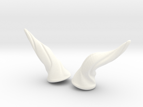 Horns Twist Vine: MSD horns pointing Sideways in White Processed Versatile Plastic