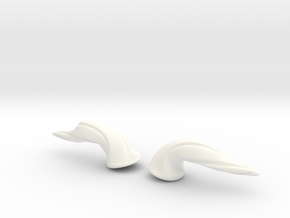 Horns Twist Vine: YOSD horns pointing Down in White Processed Versatile Plastic