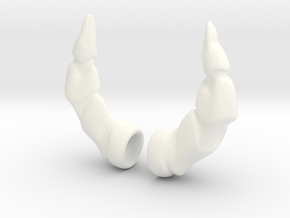 Horns Mao: MSD doll size in White Processed Versatile Plastic