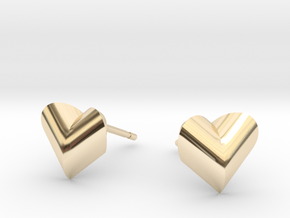 Heartpeach Earrings in 14K Yellow Gold