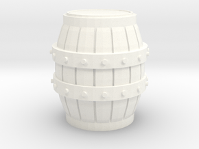 Medieval Barrel miniature in White Processed Versatile Plastic