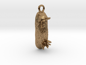 Unna the Nudibranch Pendant (Sea Bunny) in Natural Brass