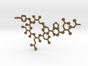 Oxytocin Pendant in Polished Bronze