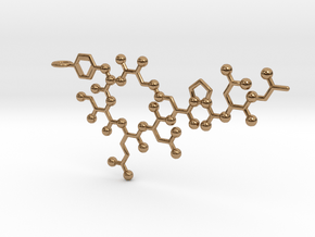 Oxytocin Pendant in Polished Brass