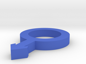 Symbol Man 4,6 x 3 x 0,5 inches / Hollow 2 Holes  in Blue Processed Versatile Plastic