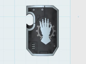 10x Mech Hand Legion- Marine Shield w/Hand in Tan Fine Detail Plastic