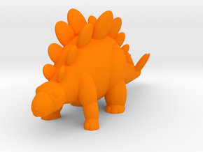 Stegosaurus (Nikoss'Dinosaurs) in Orange Processed Versatile Plastic