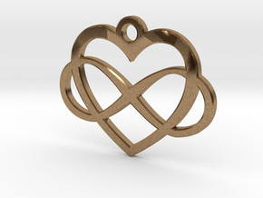Infinity Heart in Natural Brass