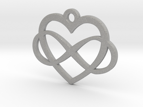 Infinity Heart in Aluminum