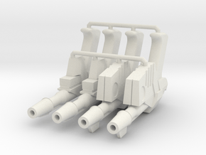 1:6 Sci-Fi Blasters Ported muzzle SF in White Natural Versatile Plastic
