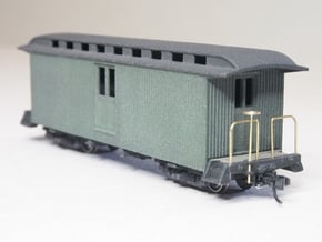 HOn30 30ft Baggage Car C in White Natural Versatile Plastic