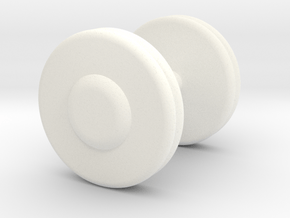 a Mini Troy Barbell Fixed Pro-Style Dumbbells in White Processed Versatile Plastic