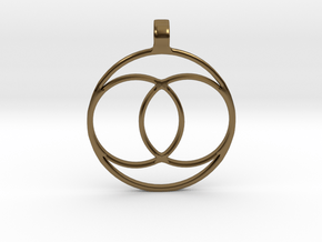 [The 100] Coalition Symbol Pendant in Polished Bronze