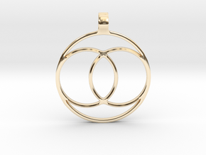 [The 100] Coalition Symbol Pendant in 14k Gold Plated Brass