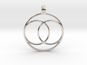 [The 100] Coalition Symbol Pendant in Rhodium Plated Brass