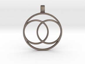 [The 100] Coalition Symbol Pendant in Polished Bronzed Silver Steel