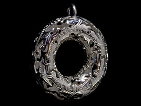 Reptiles Pendant - 2 Inch version. in Polished Silver