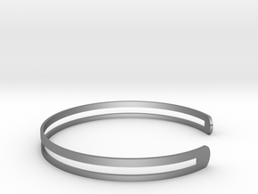 Bracelet Ø53 mm XS/Ø2.086 inch in Natural Silver