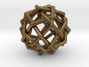 0454 Woven Rhombicuboctahedron (U10) in Polished Bronze