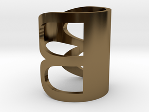 B RING in Polished Bronze
