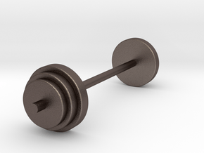 a Mini Traditional Weight Set Merged in Polished Bronzed Silver Steel