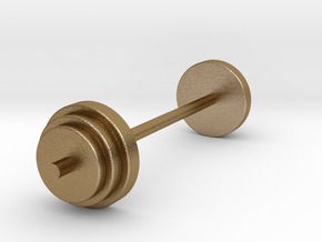 a Mini Traditional Weight Set Merged in Polished Gold Steel