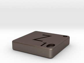 "Z" Tile in Polished Bronzed Silver Steel