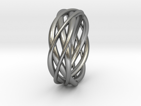 Mobius ring braid  in Natural Silver: 8 / 56.75