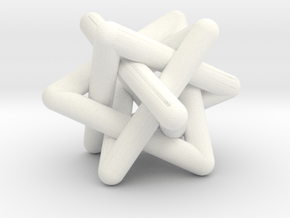 0456 Interwoven Set of Four Triangles (d=1.2 cm) in White Processed Versatile Plastic