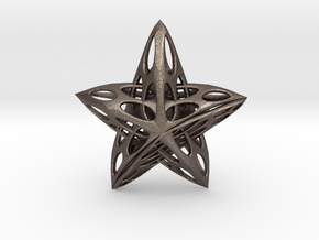 Star01 in Polished Bronzed Silver Steel