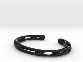 Heavy Möbius bracelet in Black Natural Versatile Plastic