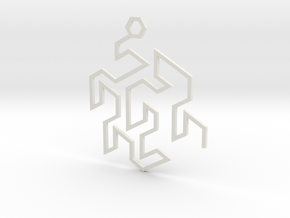 Gosper Pendant Single in White Natural Versatile Plastic