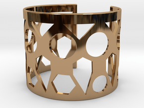 Cubic Bracelet Ø73 Mm Style A/Ø2.874 XL in Polished Brass