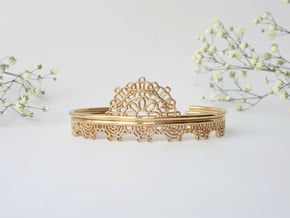 Lace Wrap Cuff - small in 14k Gold Plated Brass
