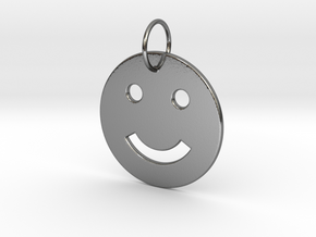 Smiley Pendant in Polished Silver
