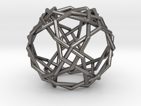 0457 Woven Truncated Cuboctahedron (U11) in Polished Nickel Steel