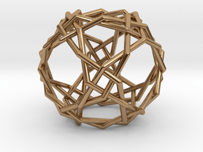 0457 Woven Truncated Cuboctahedron (U11) in Polished Brass