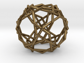 0457 Woven Truncated Cuboctahedron (U11) in Polished Bronze
