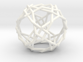 0457 Woven Truncated Cuboctahedron (U11) in White Processed Versatile Plastic